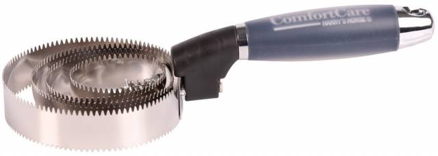 Etrille double comfort care - Harry's horse - m&eacute;tal avec poign&eacute;e gel