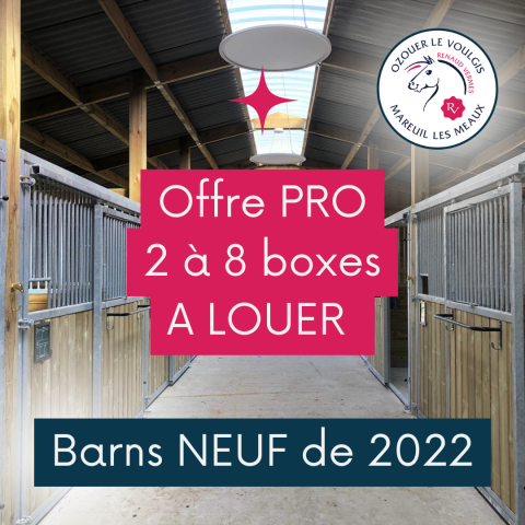2 à 8 boxes à louer dans un barns