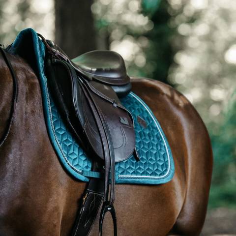Tapis de Selle Mixte Kentucky Velvet Emeraude - Velours