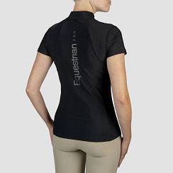 Polo technique manches courtes zip paillettes - HORKA - Tissu respirant