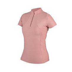 Polo technique manches courtes zip paillettes - HORKA - Tissu respirant