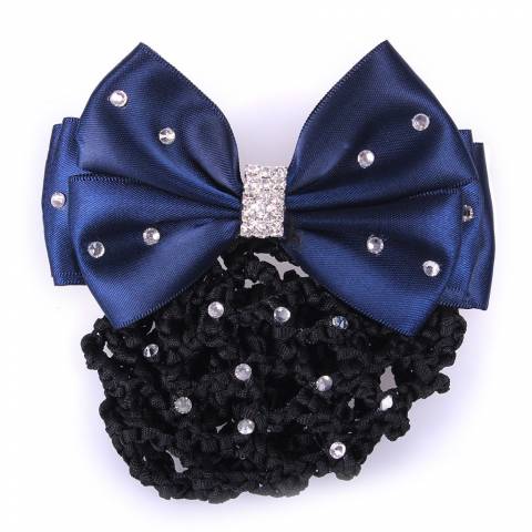 Résille barette strass chic - QHP - noeud en satin