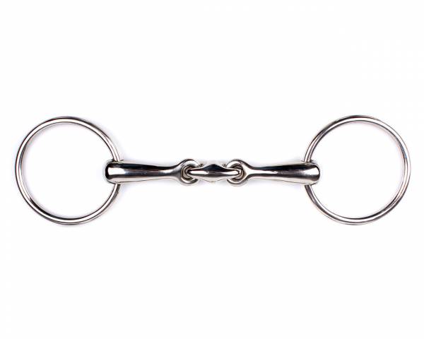 Mors 2 anneaux double brisure - QHP - inox 17mm