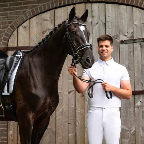 Polo concours Berno homme - QHP - tissu technique léger