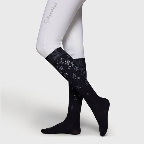 Chaussettes d'équitation balzane flower ss 25 - Samshield - Légères et respirant