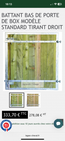 Porte et volet de box la gée