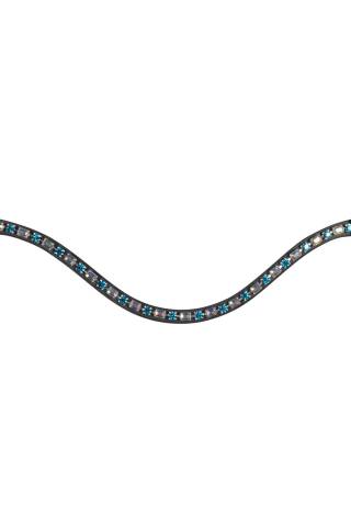 Frontal amazing - HKM - cuir avec pierres