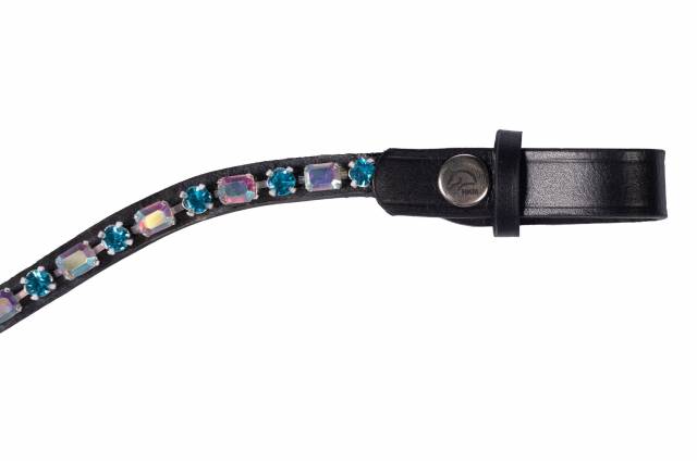 Frontal amazing - HKM - cuir avec pierres