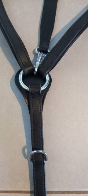 Collier de chasse cuir + martingale amovible 