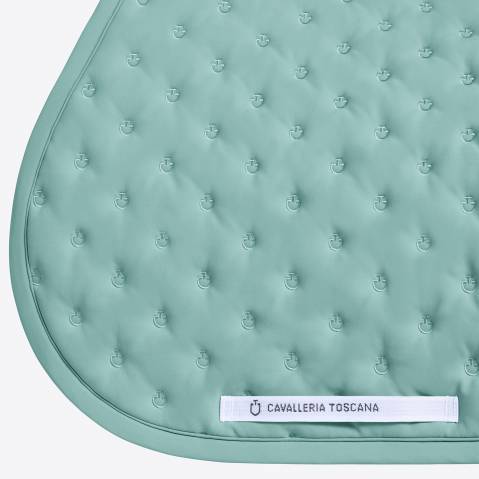 Tapis de selle brodé vert menthe - Cavalleria toscana - respirabilité optimale