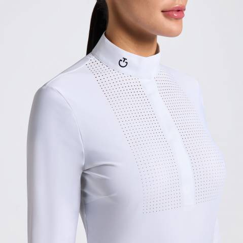 Polo de compétition plastron perforé CAD268 - Cavalleria toscana - tissu tech
