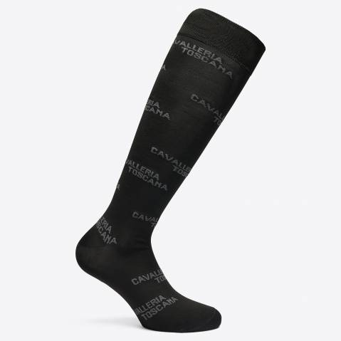 Chaussettes jacquard logo - Cavalleria toscana - tissu léger