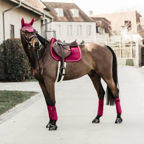 Tapis de selle mixte Kentucky Velvet Fuchsia - Velours