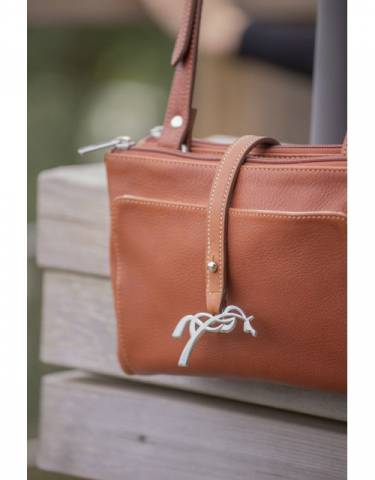 Sac pablito petit mod&egrave;le - P&eacute;n&eacute;lope collection - cuir cognac