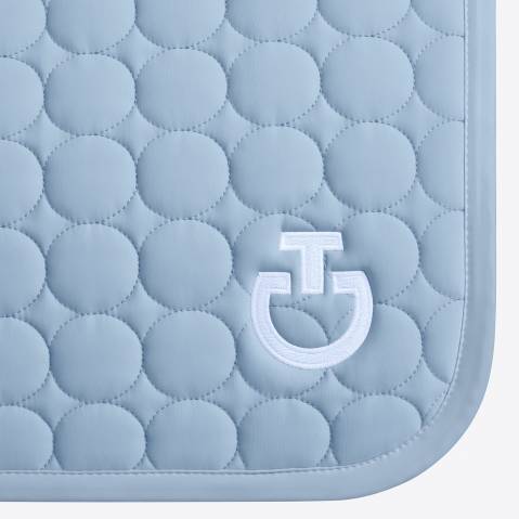 Tapis de selle circle bleu ciel - Cavalleria toscana - coton nid d'abeille