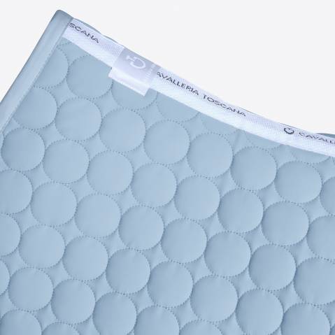 Tapis de selle circle bleu ciel - Cavalleria toscana - coton nid d'abeille