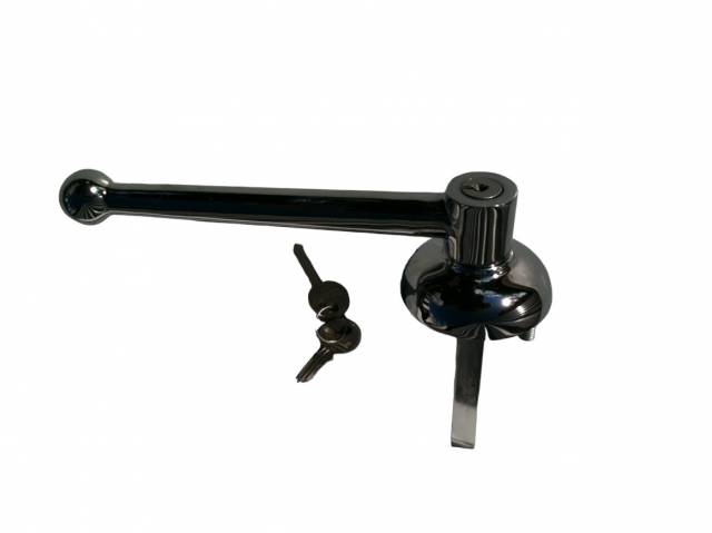 Poignée centrale laiton chromé à clés - 20.5 cm