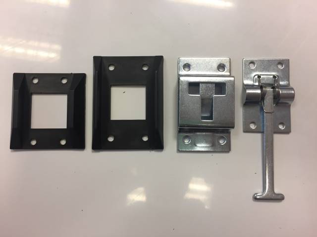 Kit arrêt de porte - 2 semelles et plaque