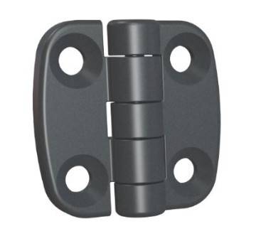 Charnière acier noire 60x60 axe inox