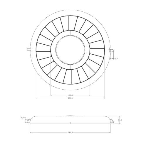Diffuseur d'air 12v avec leds - éclairage fonctionnel