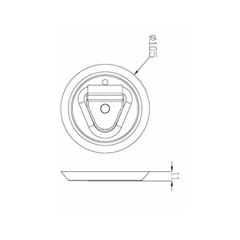 Anneau d'ancrage et attache - acier et plastique