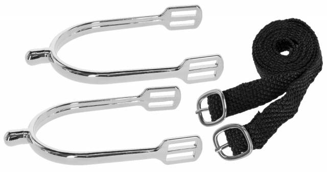 Eperons polo avec courroies - Kerbl - Acier inoxydable, nylon