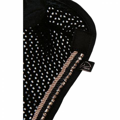 Bonnet anti mouches rosegold glamour - HKM - Détails cristaux