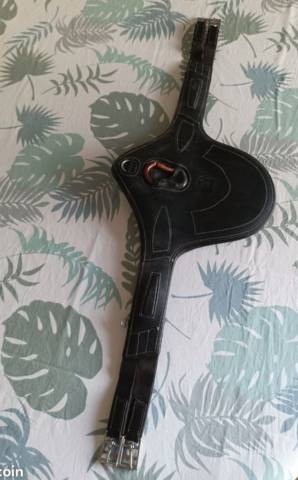 Bavette cuir noir grainé Luxe TdeT 115cm