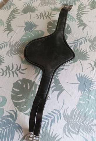 Bavette cuir noir grainé Luxe TdeT 115cm