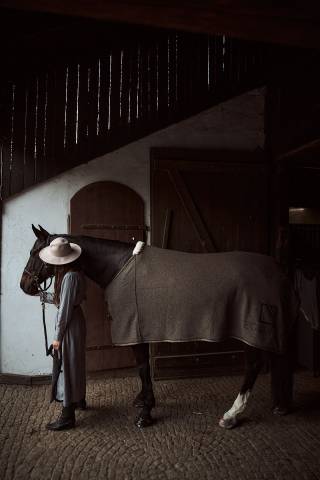 100% undyed natural sheep wool rug PURE by EQUITECT.