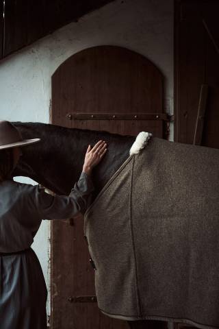 100% undyed natural sheep wool rug PURE by EQUITECT.