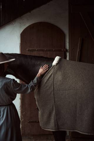 100% undyed natural sheep wool rug PURE by EQUITECT.