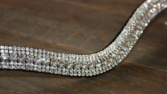 Frontal en strass - Cristaux blancs