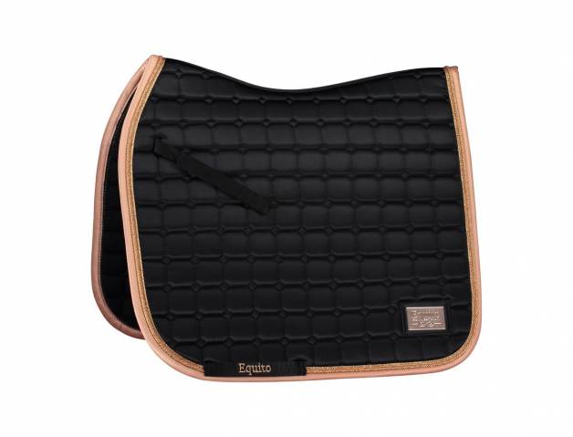 Tapis de selle BLACK PEACH - Equito - Coton noir