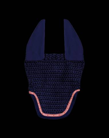 Bonnet anti-mouches court LEO - GEM - Bande corail fluo