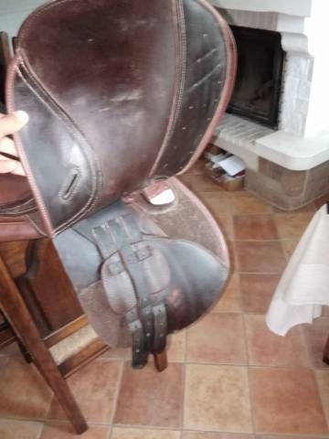 Selle et sangle cuir arçon réglable 17.5 FOUGANZA 2022