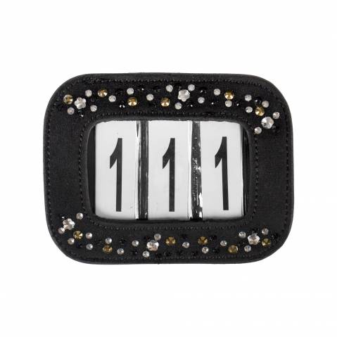 Porte numéro de départ en cuir avec strass - HORKA