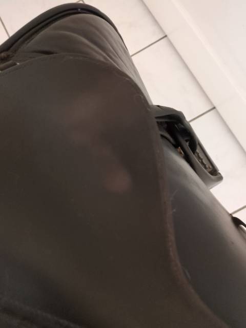 Selle mixte Norton 16,5" cuir noir + étriers réglables