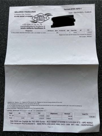 Selle Kent and Masters Pony long leg