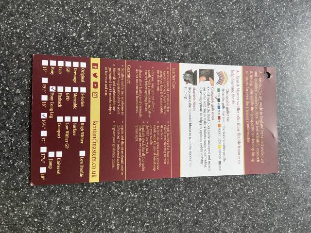 Selle Kent and Masters Pony long leg