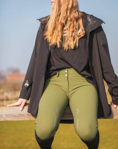 Pantalon taille haute Max Kaki - GEM - Grips intérieurs