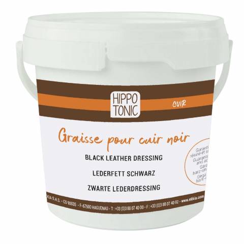 Graisse pour cuir noire - Hippo-Tonic - Protège et nourrit