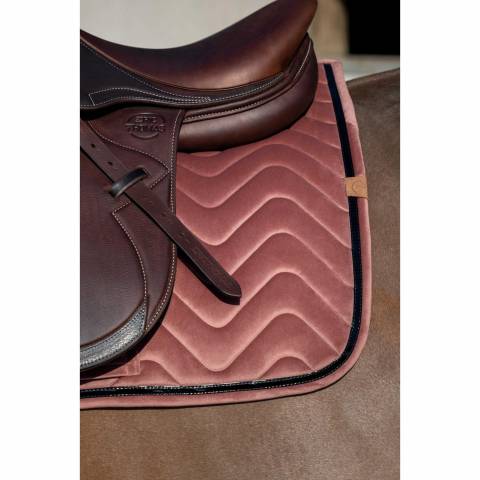 Tapis de selle Glossy Rose - Equith&egrave;me - Velours chic