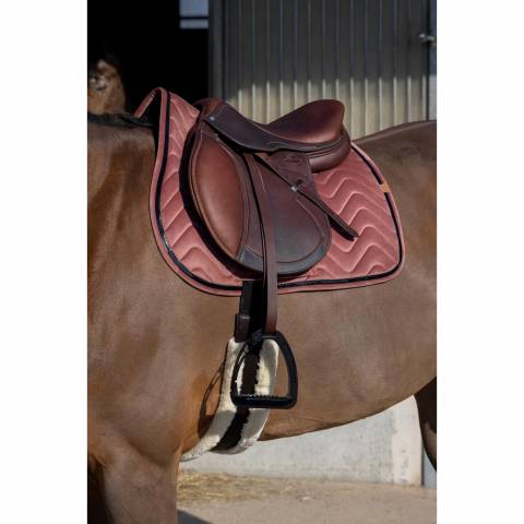 Tapis de selle Glossy Rose - Equithème - Velours chic