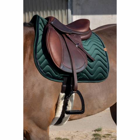 Tapis de selle Glossy Vert - Equith&egrave;me - Velours chic et technique
