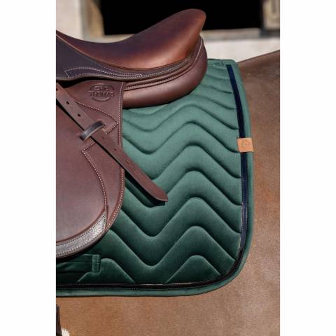 Tapis de selle Glossy Vert - Equith&egrave;me - Velours chic et technique