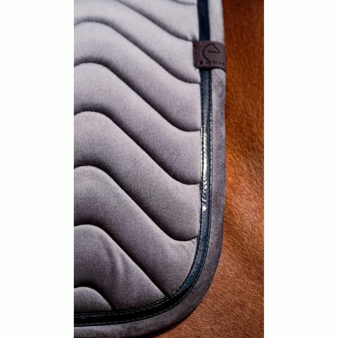 Tapis de selle EQUITHÈME Glossy Gris - Equithème - Velours chic