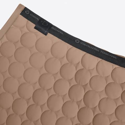 Tapis de selle Circle Quilted Beige - Cavalleria Toscana - Jersey respirant