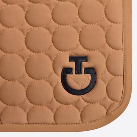 Tapis de selle Circle Quilted Camel - Cavalleria Toscana - Jersey respirant