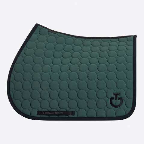 Tapis de selle Circle Quilted Kaki - Cavalleria Toscana - Jersey technique respi